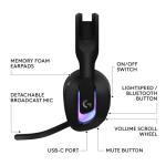 Logitech G522 Lightspeed Wireless Gaming Headset, Full-Band Mic, Advanced Audio, Tri-Connect (Lightspeed, Bluetooth, USB A to C), LIGHTSYNC RGB, for PC & Nintendo Switch/Switch 2 – Black