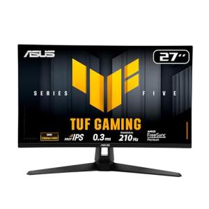 ASUS TUF Gaming 27” 1440P Monitor (VG27AQL5A) – QHD (2560 x 1440), 210Hz, 0.3ms, Fast IPS, Extreme Low Motion Blur Sync, Speakers, DisplayWidget Center, Gaming AI, Height Adjustment, 3 yr Warranty