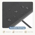 DUMOS L Shaped Desk 39 Inch Computer Desk Gaming Furniture Corner Desks Home Office PC Table with Reversible Storage Shelves for Writing Working Study Bedroom Dorm, Modern Black