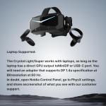 Pimax Crystal Super VR Headset | Full Payment Version 3840x3840 per Eye Ultrawide 140° FOV Eye- Tracking Ultra-Sharp for Flight & Racing Simulators & Gaming (CS-ultrawide)