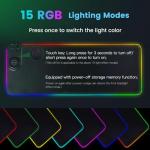 Dexmary 3 in 1 Mouse Pad with Wireless Charging, 31.5"x11.8" Mouse Pad RGB with Magnetic Wireless Charging,15 Light Modes,Non-Slip Base,Waterproof Keyboard Pad, Black