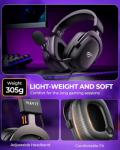 havit H2002d Gaming Headsets for PS4,PC, 53MM Drivers Surround Sound PS5 Headset with Mic Gaming Headphones with Mic Durable Aluminum Frame Valentines Gifts for Men