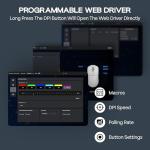 MechLands AJAZZ AJ139 V2 MC Gaming Mouse with Charging Base, Adjustable 12,000 DPI, PAW3311 Sensor, 3 Modes Wireless Mouse, 500mAh Battery, 1000 Polling Rate, 66g Lightweight, Win/Mac (White)