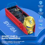 Charger Station for PlayStation 5 Dual Controllers-Fast PS5 Dual Controller Stand Charger Dock with AC Adapter-LED PS5 Controller Charging Station Accessories -Yellow