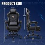 GTPLAYER Gaming Chair with Footrest, Recliner Chair with Headrest & Lumbar Support, Linkage Armrest,Ergonomic Gaming Chair 350lbs, High Back Office Home, Black