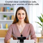 KEMEIV 1080P Webcam PC Webcam with Microphone and Physical Privacy Cover, Noise-Canceling Microphone, Auto Light Correction, Ultra Wide Angle for Conferences/Online Courses/Live Streaming/Zoom/YouTube