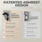 Dowinx Gaming Chair Fabric with Pocket Spring Cushion, Massage Game Chair Cloth with Headrest, Ergonomic Computer Chair with Footrest 290LBS, Black