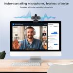 KEMEIV 1080P Webcam PC Webcam with Microphone and Physical Privacy Cover, Noise-Canceling Microphone, Auto Light Correction, Ultra Wide Angle for Conferences/Online Courses/Live Streaming/Zoom/YouTube