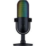 Razer Seiren V3 Chroma RGB USB Microphone: Stream & Game Reactive Lighting - Tap-to-Mute Sensor - Condenser Mic - Digital Gain Limiter & Shock Absorber - PC, Discord, OBS Studio, XSplit - Black
