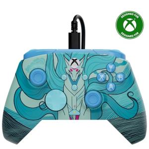 Turtle Beach Rematch Advanced Wired Gaming Controller for Xbox & PC – Powered Glow, Remappable Buttons, Hall-Effect Hair Triggers, 8ft Cable, Officially Licensed by Xbox – Blue Kitsune