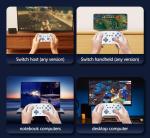 SZYUYU Switch Controller for Switch 2,Switch Pro Controller for Switch/OLED/Lite/PC with 7 Colors LED Light/3-level TURBO Adjustable,4-Speed Dual Vibration ,Support Wake Up and Gyro Axis Motion (White)