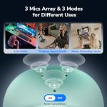 EMEET Piko 4K Webcam for Streaming, World’s 1st Dual-Camera AI-Powered 4K Camera w/AI Autofocus, 3 Mics Array&3 Sound Modes, USB Webcam with Clip, Great for Streaming, Desk Setup