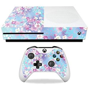 MightySkins Glossy Glitter Skin for Microsoft Xbox One S - in Bloom | Protective, Durable High-Gloss Glitter Finish | Easy to Apply, Remove, and Change Styles | Made in The USA