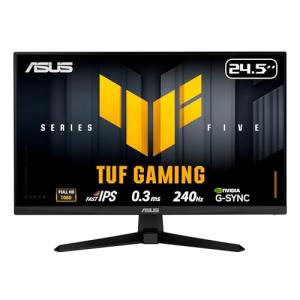 ASUS TUF Gaming Series 5 24.5” 1080P Monitor (VG259QM5A) – Full HD, Fast-IPS, 240Hz, 0.3ms, G-SYNC Compatible, FreeSync Premium, 99% sRGB, DisplayWidget, Gaming AI, 3 yr Warranty