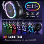 FIFINE Wired USB Gaming Headset: 7.1 Surround Sound - Vibrant Customizable RGB - Game/Chat Balance, Gamer Headphone with Noise Canceling Mic for PC, PS5/PS4, Laptop, Mac - AmpliGame H13BP