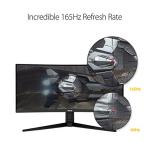 ASUS VG34VQL1B TUF 34 Inch Curved Gaming Monitor - WQHD (3440x1440), 165Hz, 1ms, Extreme Low Motion Blur, FreeSync Premium, Eye Care, Height Adjustable, DisplayHDR 400, DisplayPort, HDMI, USB