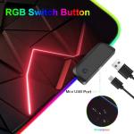 RGB Mouse Pad Desk Pad, Large Gaming Mousepad with LED Light 13 Light Modes Touch Control Extended Soft Computer Keyboard Mat Pad, Desk Mat with Non-Slip Rubber Base for MacBook & Laptop(31.5X11.8)