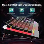 AULA Keyboard, T102 104 Keys Gaming Keyboard and Mouse Combo with RGB Backlit Number Pad, All-Metal Panel Waterproof Light Up PC Keyboard,USB Wired Computer Keyboards Gaming for Win XP/7/8/10 PC Gamer