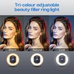 Galyimage 4K Webcam with Ring Light Web Cam 4K Autofocus with TOF Computer Camera 1080P 60FPS Web Camera Built-in Privacy Cover and Microphone Streaming Webcams for Zoom/Skype/Google Meet