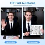 Galyimage 4K Webcam with Ring Light Web Cam 4K Autofocus with TOF Computer Camera 1080P 60FPS Web Camera Built-in Privacy Cover and Microphone Streaming Webcams for Zoom/Skype/Google Meet