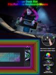 Mouse Pad with Wireless Charging, Large Desk Mat RGB Gaming Mousepad, 10 Light Colors LED Gaming Pad Keyboard Pad with Ultra-Smooth Surface & Non-Slip Rubber Base, Waterproof Full Desk Mouse Pad