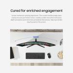 Samsung 27" Essential S3 (S36GD) Series FHD 1800R Curved Computer Monitor, 100Hz, Game Mode, Advanced Eye Comfort, HDMI and D-sub Ports, LS27D366GANXZA, 2024