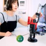 JOBY Wavo POD USB Condenser PC Microphone for Podcasting, Streaming, Recording, Mute and Gain Controls, Headphones for Live Monitoring, Laptop Plug & Play for Mac and PC