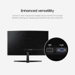 Samsung 27" Essential S3 (S36GD) Series FHD 1800R Curved Computer Monitor, 100Hz, Game Mode, Advanced Eye Comfort, HDMI and D-sub Ports, LS27D366GANXZA, 2024