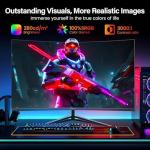 ZZA 27 Inch Curved Gaming Monitor 200Hz|180Hz|144HZ 1ms FHD 1080P Computer Screen FreeSync|130% sRGB|HDR|Low Blue Light|HDMI DP Ports|VESA Mount|Metal Stand