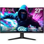 Z-Edge 27 inch Curved Gaming Monitor, FHD 1080P 300Hz 280Hz 240Hz Curved Monitor 1500R Computer Monitor, MPRT 1ms Monitor, FreeSync, Low Blue Light,16.7M Colors, UG27S 2X DP and 2X HDMI