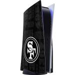 Skinit Decal Gaming Skin Compatible with PS5 Console - Officially Licensed NFL San Franciso 49ers Black & White Design