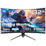 KTC 32 Inch 240Hz Curved Gaming Monitor, FHD 1080P 1500R HDR Gaming PC Monitor, FreeSync, Ultra-Fast 1ms Monitor for Gamer, 3500:1 Contrast, HDMI 2.0 x 2, DisplayPort 1.4 & USB 2.0, H32S17F