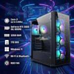 STGAubron Gaming PC Desktop Computer, Intel Core i7 up to 3.9GHz, GeForce RTX 3050 6G, 32GB RAM, 1TB SSD, WiFi 6, BT 5.0, RGB Fan x4, Windows 11 Home