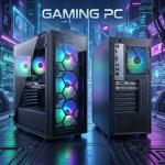 STGAubron Gaming PC Desktop Computer, Intel Core i7 up to 3.9GHz, GeForce RTX 3050 6G, 32GB RAM, 1TB SSD, WiFi 6, BT 5.0, RGB Fan x4, Windows 11 Home