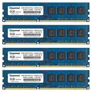 32GB Kit (4X8GB) DDR3 RAM, DDR3 1600 8GB PC3L-12800U 32G DDR3L Dimm 2Rx8 1.35V/1.5V CL11 Notebook RAM Memory for Desktop Computer