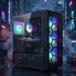 STGAubron Gaming PC Desktop Computer, Intel Core i7 up to 3.9GHz, GeForce RTX 3050 6G, 32GB RAM, 1TB SSD, WiFi 6, BT 5.0, RGB Fan x4, Windows 11 Home