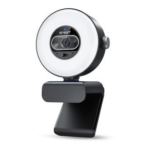 EMEET S600L 4K Webcam for Streaming with Ring Light, 4 Lighting Modes, Rainbow Effect, 1/2" Sensor, AI Imaging, 0.2S PDAF, 2 Mics, Dial Control, 4K Webcam with Light for OBS/Twitch/YouTube/Zoom/PC/Mac