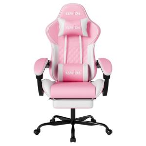 Ergonomic Video Gamer Chairs Gaming Computer Chairs Gamer Chairs for Adults Massage Lumbar Support Swivel Height Adjustable Headrest Backrest
