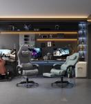 MINOMAC Gaming Chair,Ergonomic Computer Gaming Chair,400lb Load-Bearing,Retractable Footrest/Waist Support/Ergonomic Backrest[Spring + 4D Sponge] (Grey)