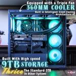 The Horizon Autherium Dragon RGB I9 RTX Gaming PC || 64GB RAM || 9TB High Speed Storage || Core I9 Upto 5.4Ghz || RTX 5070 OC || Windows 11 PRO || 360MM AIO || 2.4GB/s WiFi 6E, VR and Gaming Ready