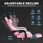 Ergonomic Video Gamer Chairs Gaming Computer Chairs Gamer Chairs for Adults Massage Lumbar Support Swivel Height Adjustable Headrest Backrest