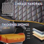 MINOMAC Gaming Chair,Ergonomic Computer Gaming Chair,400lb Load-Bearing,Retractable Footrest/Waist Support/Ergonomic Backrest[Spring + 4D Sponge] (Grey)