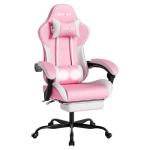 Ergonomic Video Gamer Chairs Gaming Computer Chairs Gamer Chairs for Adults Massage Lumbar Support Swivel Height Adjustable Headrest Backrest