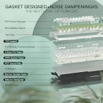 Redragon K719 Wireless Gasket Gaming Keyboard w/Hype Screen & Knob, 95 Keys Mechanical Keyboard, Easy-Control 1.14’’ TFT Info Display, 5-Layer Noise Dampening, Custom Linear Switch, Jade Cloud Color