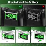 Rysker 4x4800mWh Rechargeable Battery Pack for Xbox with Charger, Controller Batteries Pack with Charging Station for Xbox One/S/X/Elite Controllers, Xbox one Cases and Storage Sets