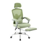 DUMOS Office Desk Chair with Footrest Ergonomic Gaming Chair for Adults Computer Mesh, Lumbar Support,Swivel Reclining with Headrest, Comfy Armrest for Home, Office, Work, Study, Light Green