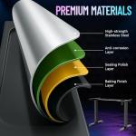 Veken 55 Inch Large Electric Standing Gaming Desk, Heights Adjustable,Sit to Stand Up, Work Home Office Computer Table for Study, Walking Pad, Writing, and Games, Wooden Desktop Desks, Black