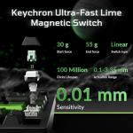 Keychron J8 HE Wired Hall Effect Keyboard with 8000 Hz Polling Rate, Rapid Trigger Magnetic Switch Hot-Swappable, 75% Layout Custom Programmable Knob, RGB Backlit for Mac Windows Linux