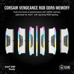 CORSAIR VENGEANCE RGB DDR5 RAM 32GB (2x16GB) 6000MHz CL36-44-44-96 1.35V Intel XMP 3.0 Desktop Computer Memory - White (CMH32GX5M2E6000C36W)