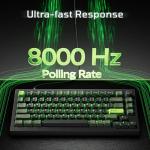 Keychron J8 HE Wired Hall Effect Keyboard with 8000 Hz Polling Rate, Rapid Trigger Magnetic Switch Hot-Swappable, 75% Layout Custom Programmable Knob, RGB Backlit for Mac Windows Linux